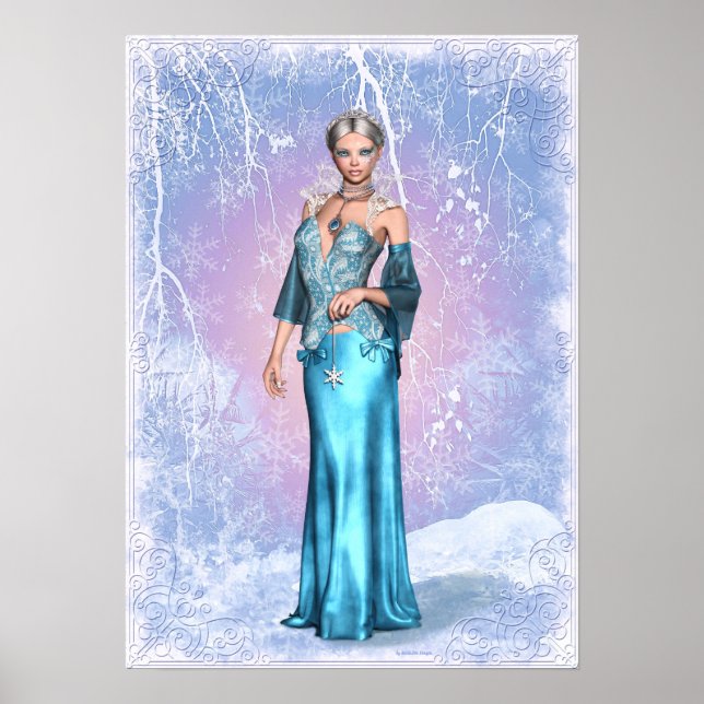 Winter Woman Fantasy Artwork Poster (Framsidan)
