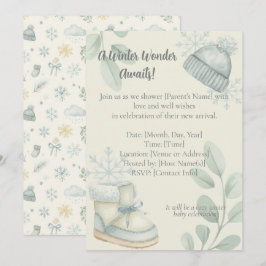 Winter Wonder Baby Shower Invitation Inbjudningar