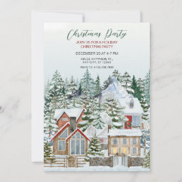 Winter wonderlad house christmas inbjudningar