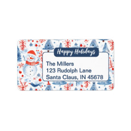 Winter Wonderland Adressetikett