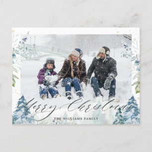 Winter Wonderland Alpine God jul Photo Vykort
