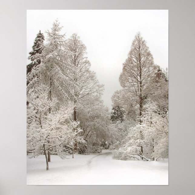 Winter Wonderland Art Print Winter Forest Poster (Framsidan)