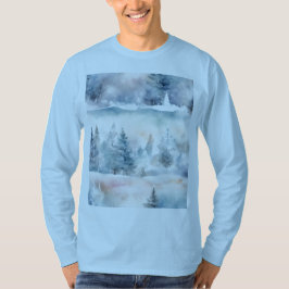 Winter Wonderland - Artistic Light Blue T Shirt