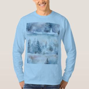 Winter Wonderland - Artistic Light Blue T Shirt