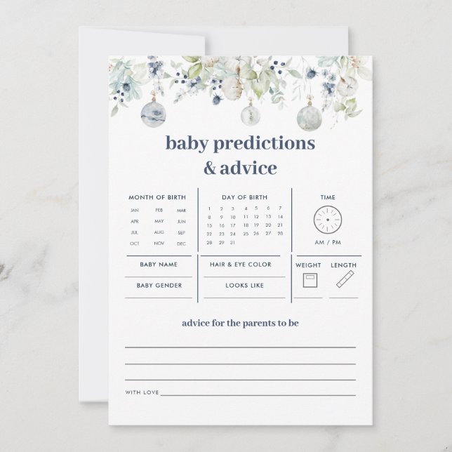 Winter Wonderland Baby Predictions and Advice Game (Framsida)