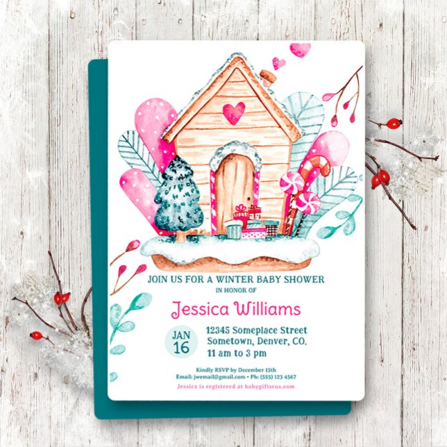 Winter Wonderland Baby Shower Invitation Inbjudningar (Skapare uppladdad)