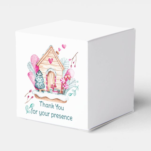 Winter Wonderland Baby Shower Presentaskar (Baksidan Sidan)