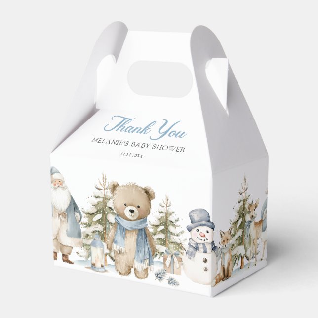 Winter Wonderland Baby Shower Presentaskar (Framsidan Sidan)
