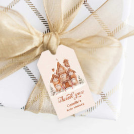 Winter Wonderland Baby Shower Tack för Märkrn Presentetikett