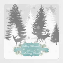 Winter Wonderland Baking Label - Teal Klistermärke