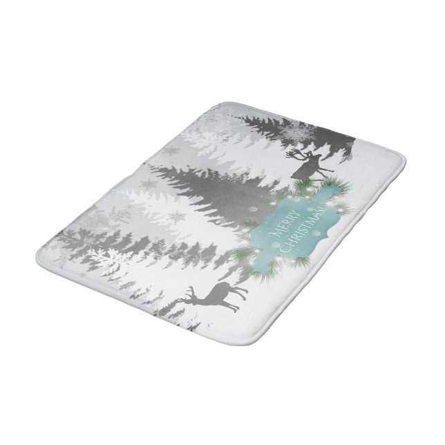 Winter Wonderland Bath Mat - Teal Badrumsmatta (Vinklad)