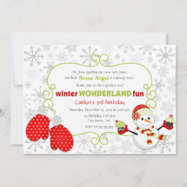 Winter Wonderland Birthday Inbjudningar