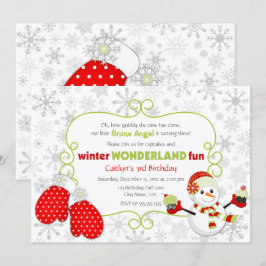 Winter Wonderland Birthday Inbjudningar