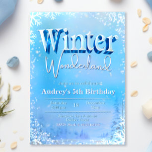 Winter Wonderland Birthday Inbjudningar
