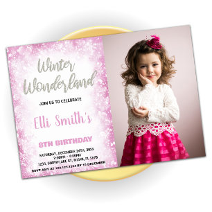 Winter Wonderland Birthday Investigations Cloud Ph Inbjudningar