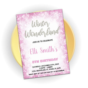 Winter Wonderland Birthday Investigations Cloud Ro Inbjudningar