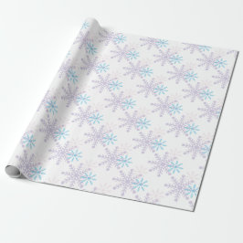 Winter Wonderland Birthday Lavender Blue Snowflake Presentpapper
