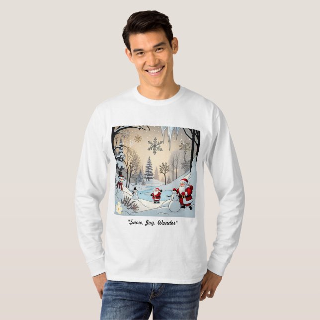 "Winter Wonderland Bliss" T Shirt (Hel framsida)