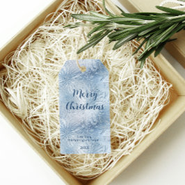 Winter Wonderland Blue frosty mönster Presentetikett