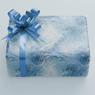 Winter Wonderland Blue frosty mönster Presentpapper