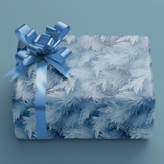 Winter Wonderland Blue frosty mönster Presentpapper
