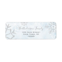 Winter Wonderland Blue Silver Snö