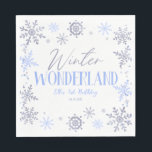 Winter Wonderland Blue Snowflake Födelsedagsfest Pappersservett<br><div class="desc">Det här är en Vinter Wonderland Blue Snowflake Födelsedagsfest Papper Napkins!</div>