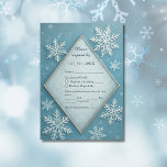 Winter Wonderland Blue Snowy Romantic bröllop OSA Kort<br><div class="desc">Vinter Wonderland Blue Snowy Romantic bröllop OSA Steg in i ett magiskt, vitt vinter wonderland med denna romantiska, mysiga utformning med mjuka frostade blommigtar, isigens gnistra och elegant snöflingor. Paletten blandar snöblått, vitt, glitteraccent och subtil julcharm för att skapa en tidlös säsong stil - perfekt för december bröllop eller festligt...</div>