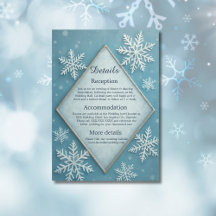 Winter Wonderland Blue Snowy Romantic bröllop