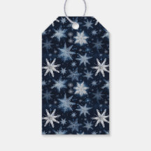 Winter Wonderland Blue & White Snöflingor