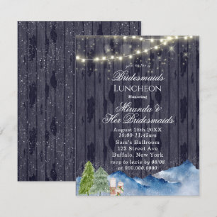 Winter Wonderland Bridesmaids Luncheon Inbjudningar