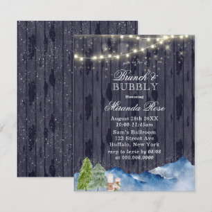 Winter Wonderland Brunch & Bubly-Inbjudningskort Inbjudningar