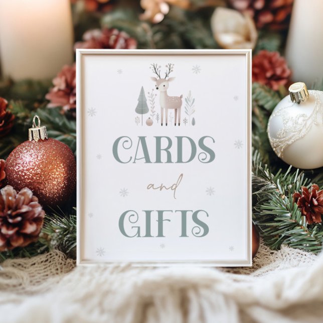 Winter Wonderland Card och presenterar Bord-tecken Poster (Skapare uppladdad)