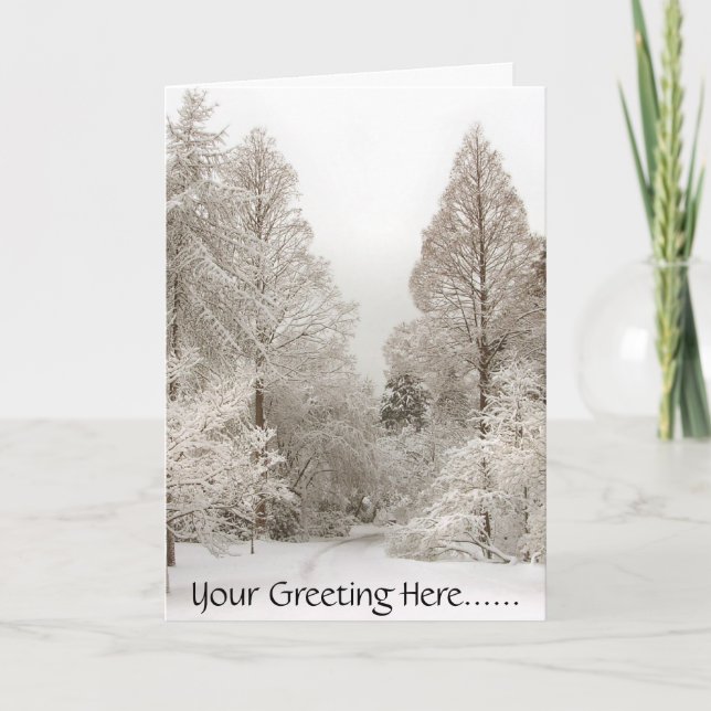 Winter Wonderland Cards Säsonhälsningars Cards Helgkort (Framsida)