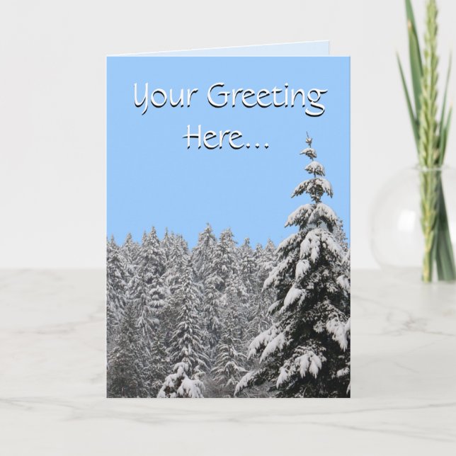 Winter Wonderland Cards Säsonhälsningars Cards Helgkort (Framsida)
