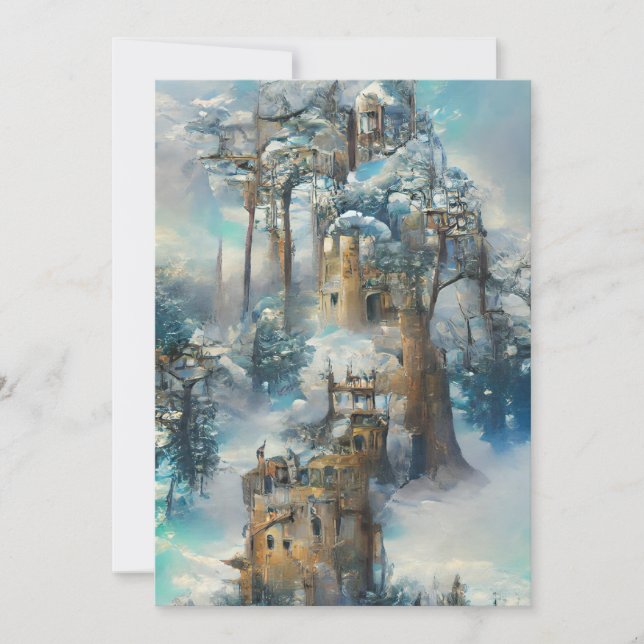 Winter Wonderland Castle Inbjudningar (Framsida)