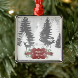 Winter Wonderland Ceramic Ornament - Red