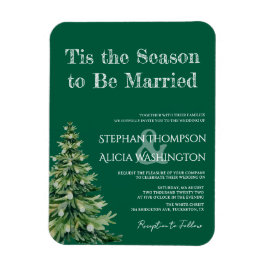 Winter Wonderland Christmas Wedding Magnet