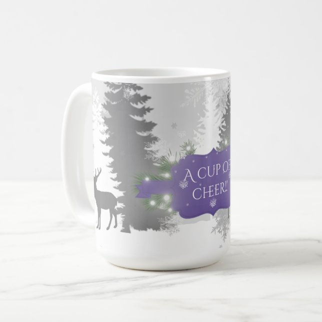 Winter Wonderland Coffee Mugg - Lila (Framsida vänster)