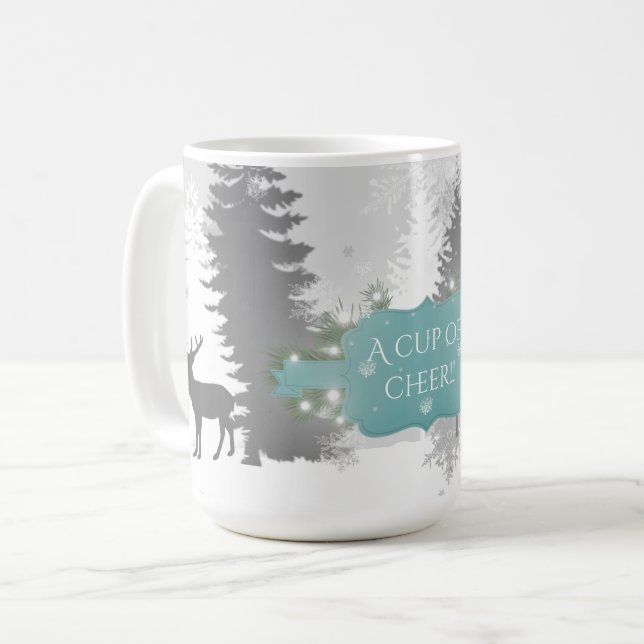 Winter Wonderland Coffee Mugg - Teal (Framsida vänster)