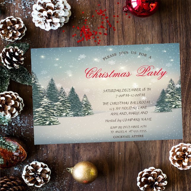 Winter Wonderland Corporate jul Party Inbjudningar (Skapare uppladdad)