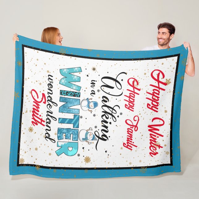 Winter Wonderland Customize Fleecefilt (På plats)