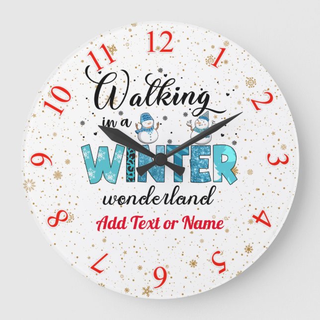 Winter Wonderland Customize Stor Klocka (Framsida)