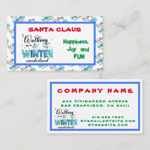 Winter Wonderland Customize Visitkort