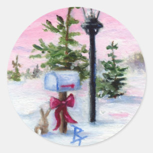 Winter Wonderland-dekett Runt Klistermärke