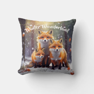 Winter Wonderland Dekorativ kudde Cute Smiling Fox