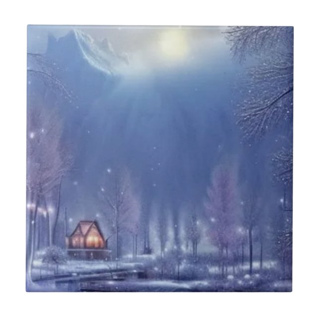 Winter Wonderland Design Kakelplatta (Framsidan)