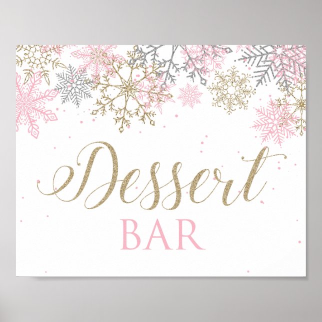 Winter Wonderland Dessert Pub Sign Poster (Framsidan)