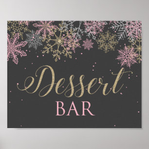Winter Wonderland Dessert Pub Sign Poster