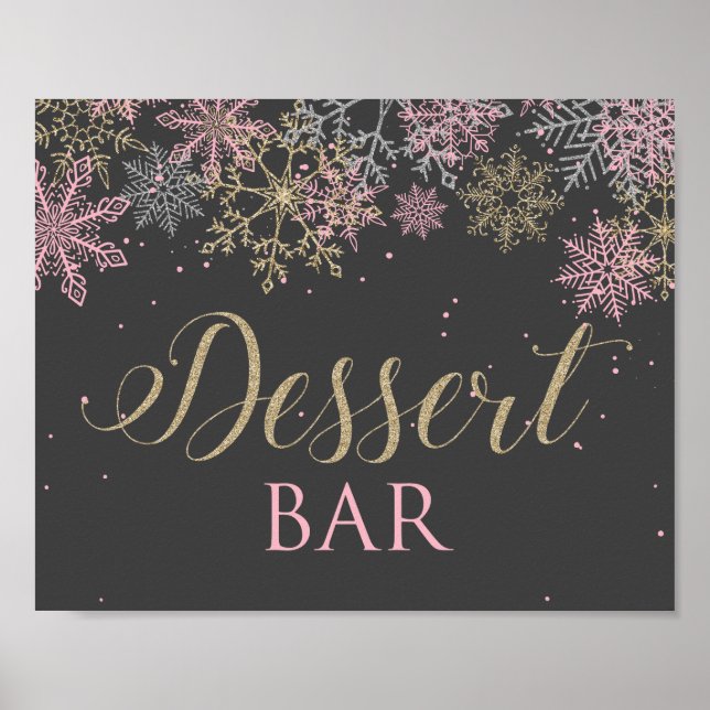 Winter Wonderland Dessert Pub Sign Poster (Framsidan)